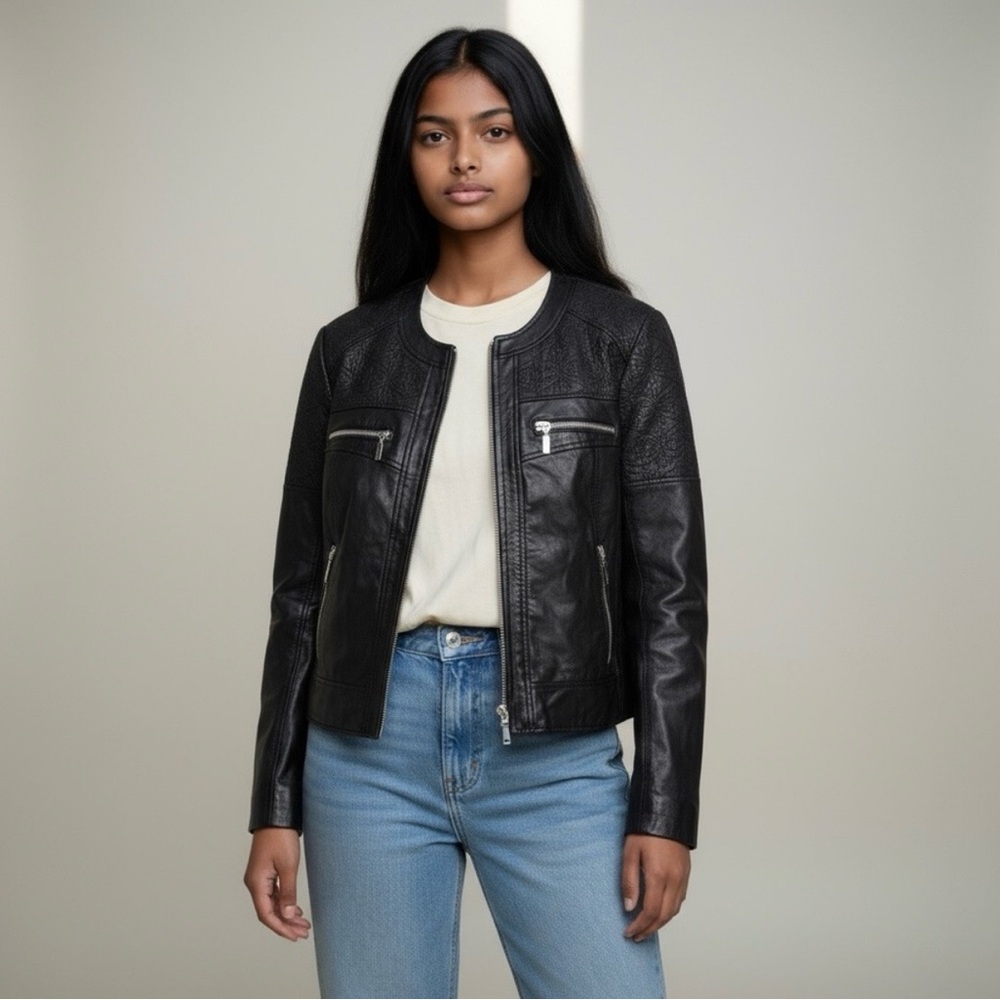 Bernardo XL Black Leather Jacket